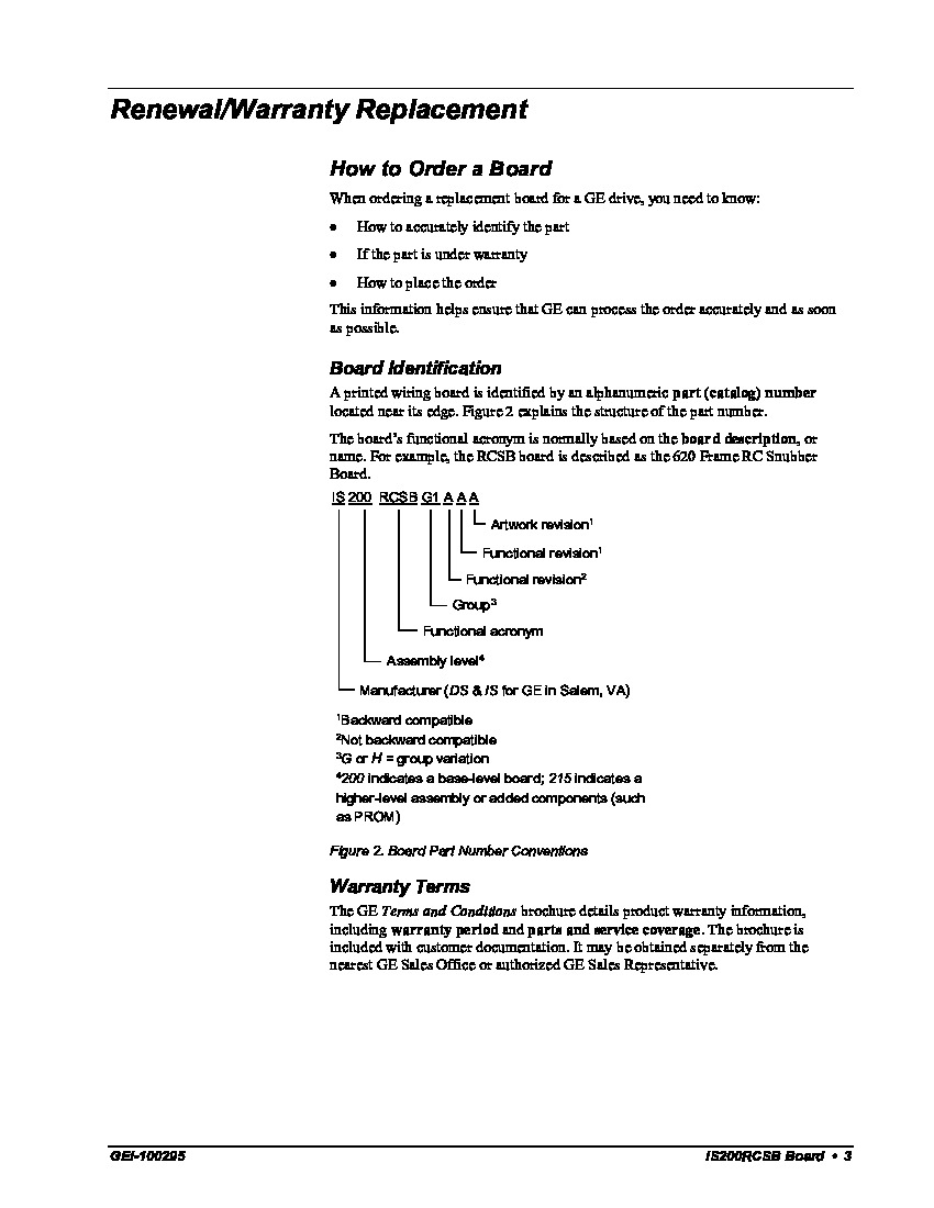 First Page Image of IS200RCSBG1BAA 620 Frame RC Snubber Board Renewal and Replacement.pdf